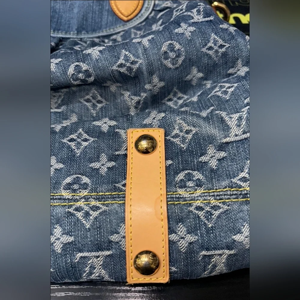 Louis Vuitton Blue Monogram Denim Neo Cabby GM Bag